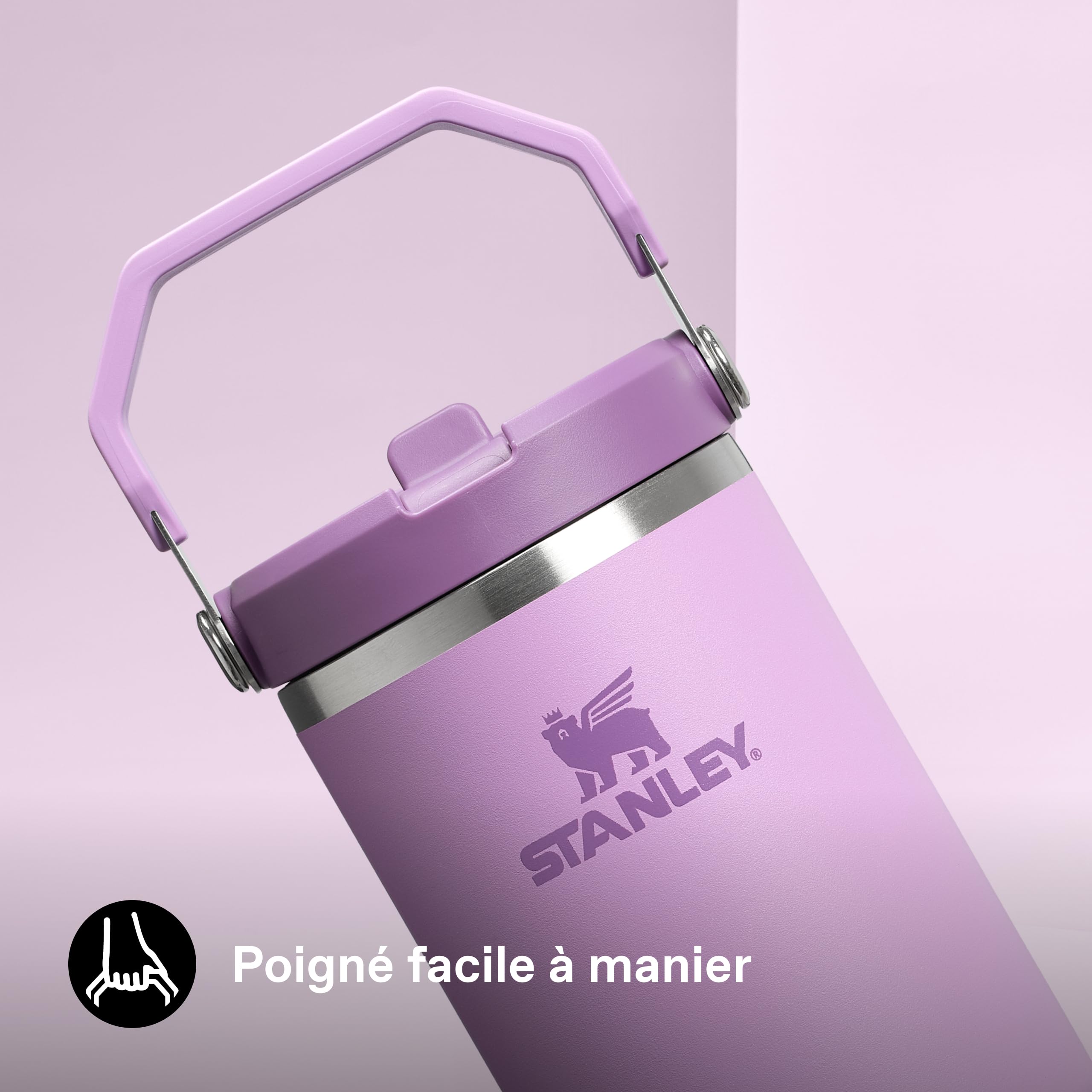 Stanley 1913 Flip Straw Tumbler Gourde Avec Paille 0.89L - Lilac | Froid Pendant 12 Heures - Gourde Isotherme - Sans BPA - Thermos Facile à Transporter - Va au Lave-Vaisselle