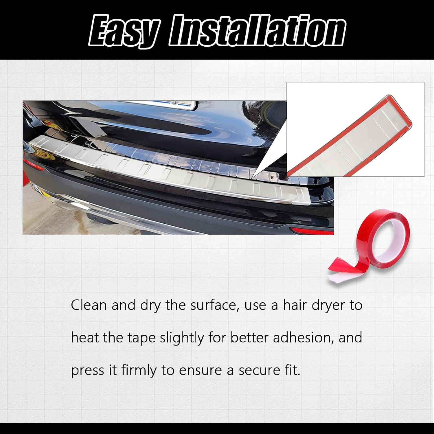 Rear Bumper Protector for Benz GLC 2023-2026 Rear Bumper Guard