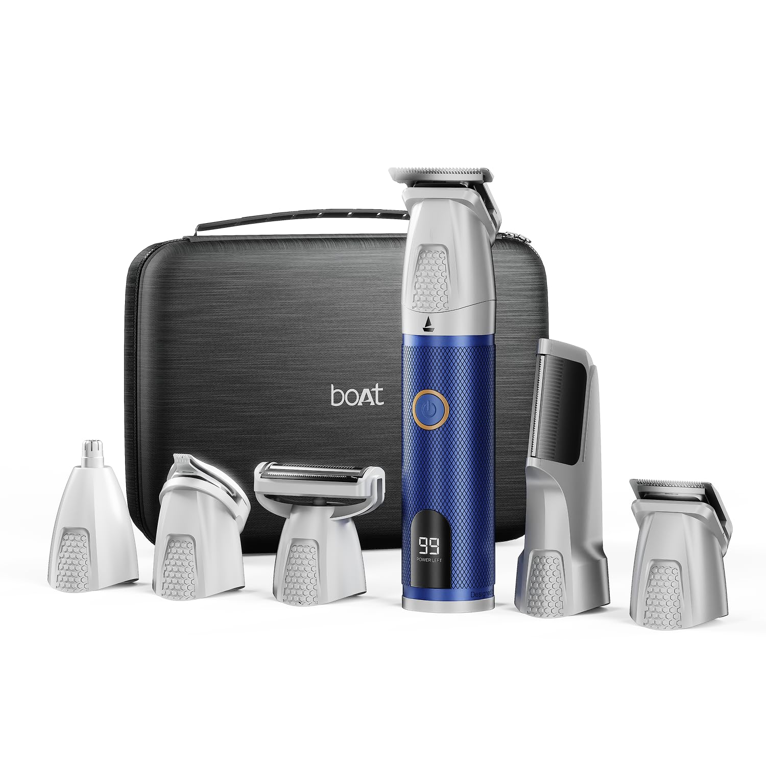 boAt Slazer K100 Pro 15-in-1 Full Body Grooming Kit with Hard Travel C