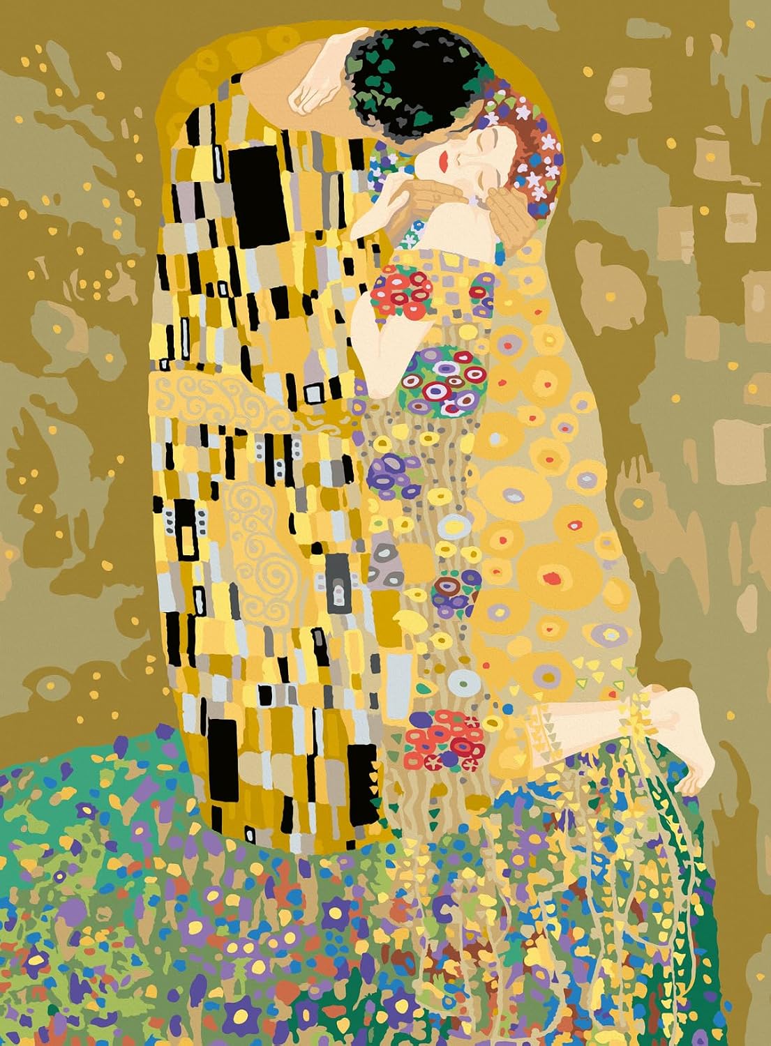 Ravensburger Relax CreArt Klimt: The Kiss Canvas Paint by Numbers Kit | Perfect DIY Art Gift for Adults, Stress Relief, and Creative Hobby