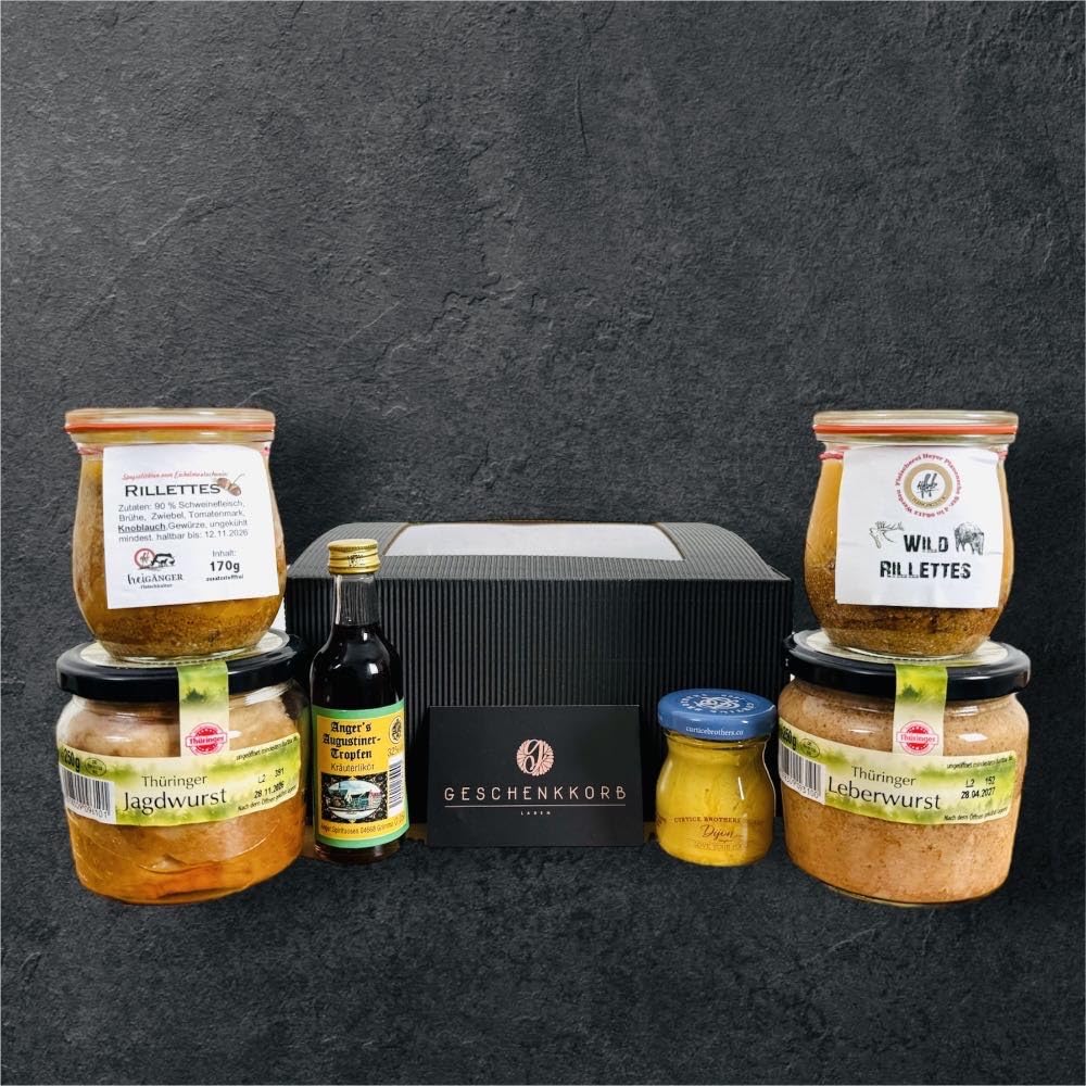 Kräftige Wurstkiste | Geschenkkorb mit herzhaften Delikatessen | Perfektes Präsent für Genießer | Schöne Geschenkidee für Feinschmecker