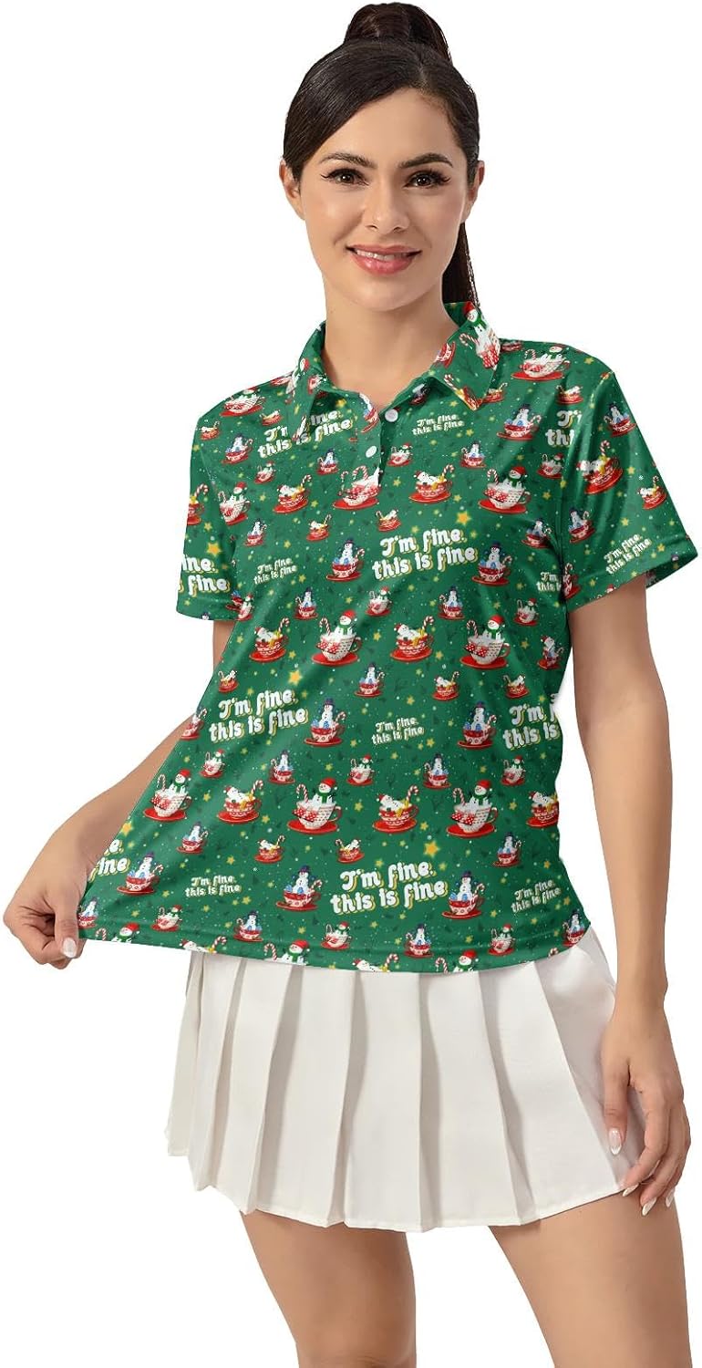 Womens Golf Shirts Moisture Wicking Golf Polo Shirts Quick Dry Short Sleeve for Women Tennis Shirts - Image 5