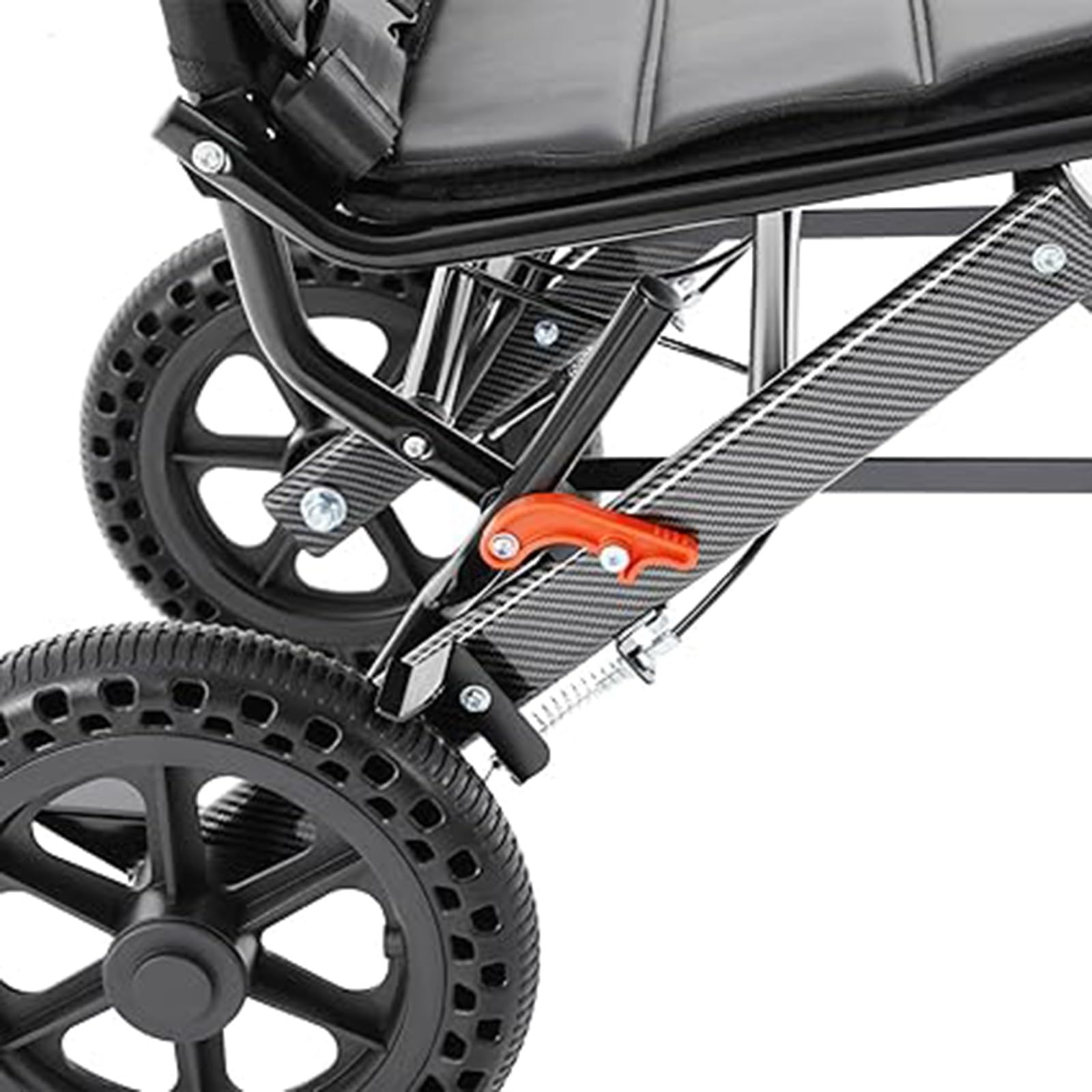 Silla De Ruedas Plegable De Viaje Silla De Ruedas De Tránsito Silla De Ruedas Plegable De Transporte Ligera, De Aluminio para Adultos Mayores hasta 100 Kg A