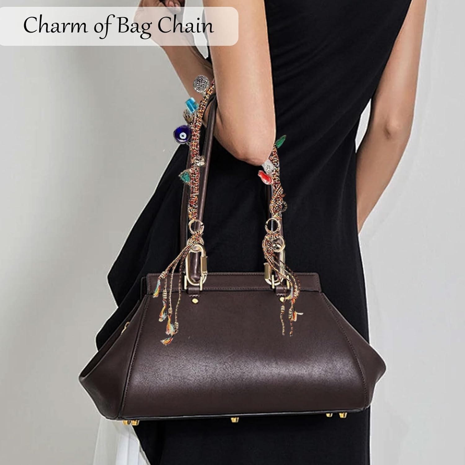 Chain Beaded Rope Braided Keychain for Handbag Purse Backpack Accessories for Bag Purse Accessories for Women