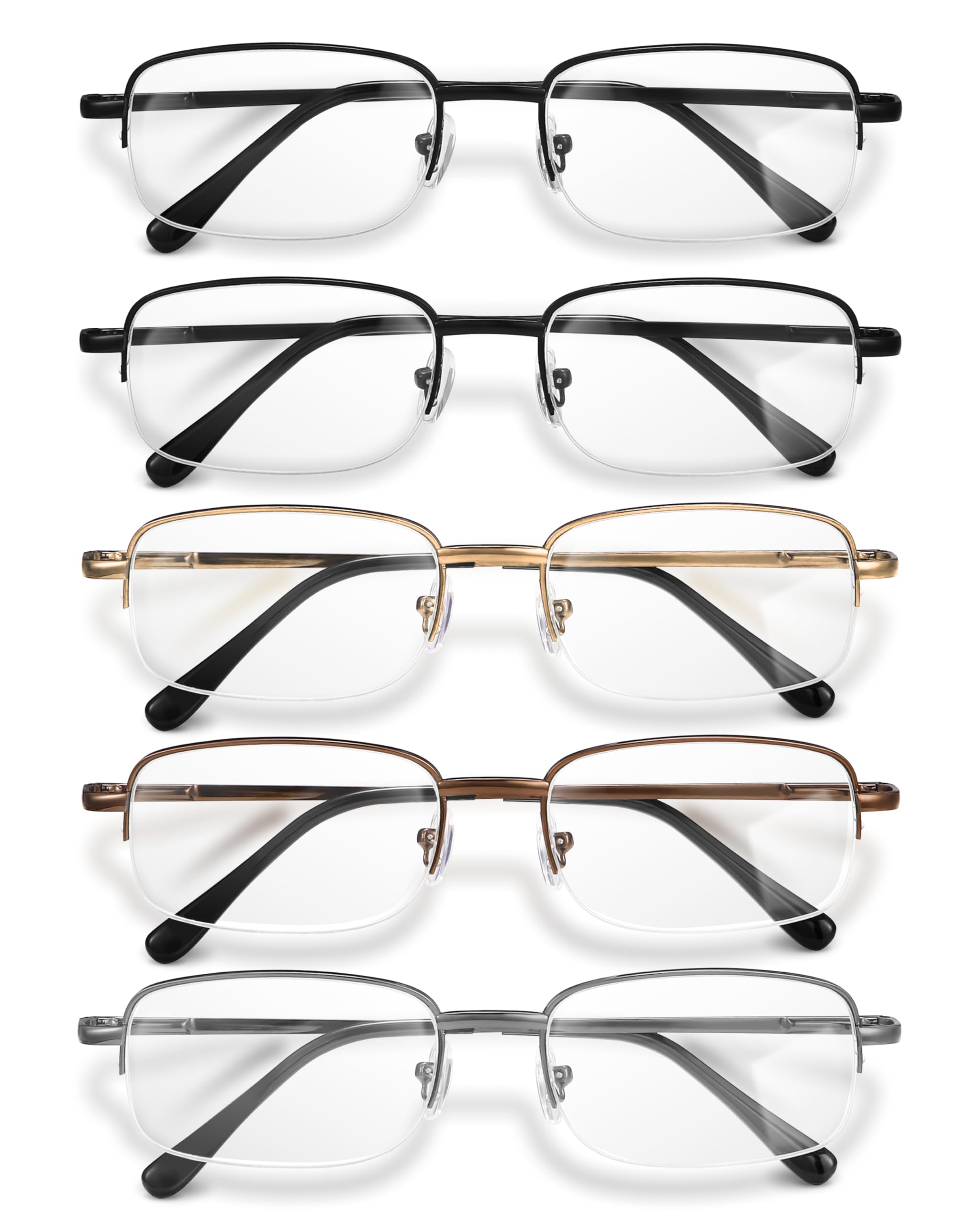 NOVIVON 1.75 Metal Reading Glasses Men