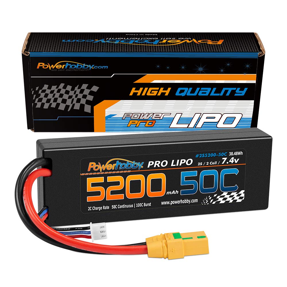 Amazon.com: PowerHobby 2S 7.4V 5200mAh 50C Lipo Battery Pack w