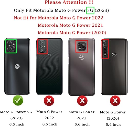 Miniatura 2 de Funda para Motorola Moto G Power 5G 2023, con protector de pantalla HD, absorción de golpes de poliuretano termoplástico flexible para Motorola Moto