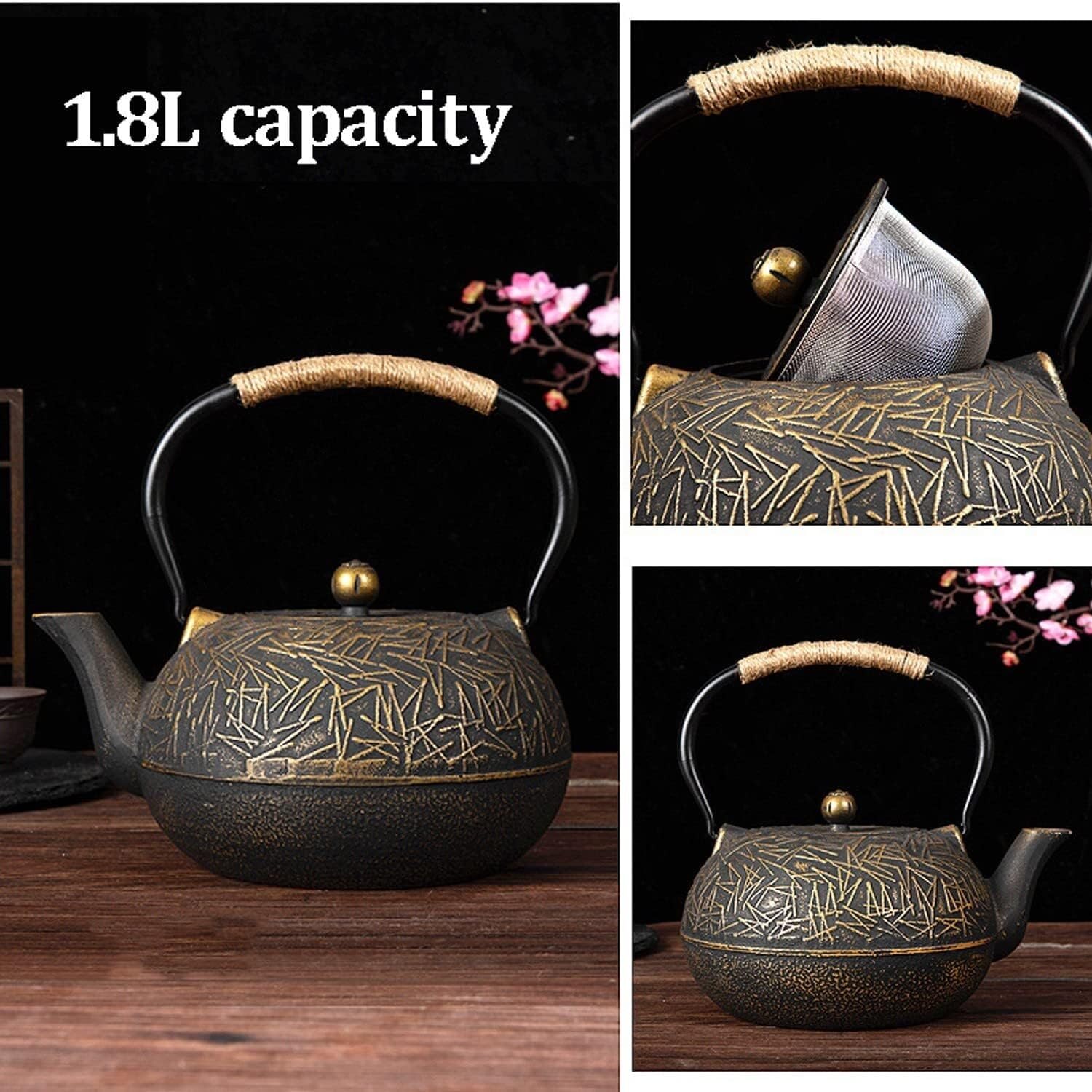 Japonaise Théière Théière en Fonte Théière En Fonte De 30,4 Oz/0,9 L Avec Infuseur Théières Japonaises Bouilloire Pour Restaurant De Cuisine À Domicile Theiere en Fonte