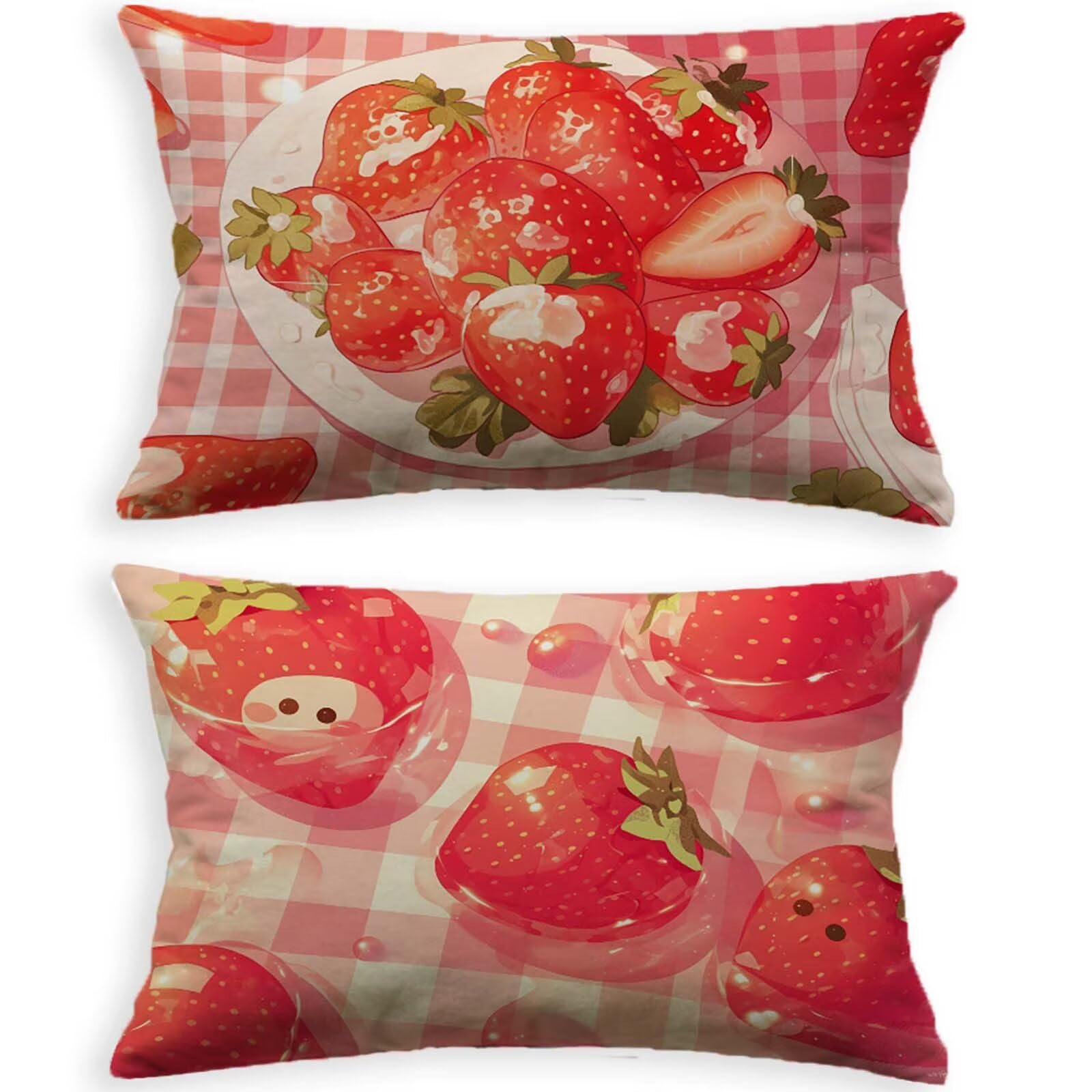 Fermeture éclair invisible pour rénover votre canapé avec le lot de 2 housses de coussin rouge