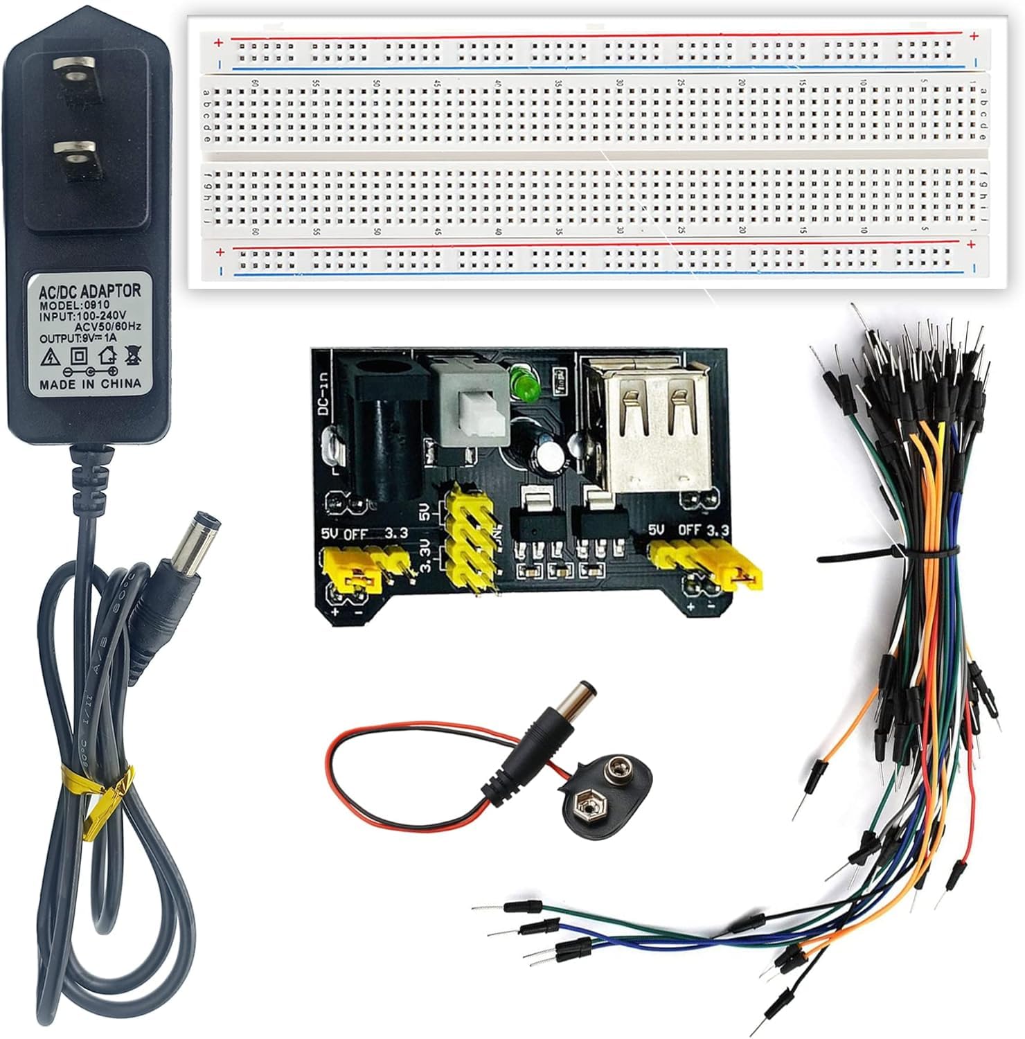 MB102 Breadboard Combo Set with Power Supply and Accessories for Arduino and DIY Projects-picture-19