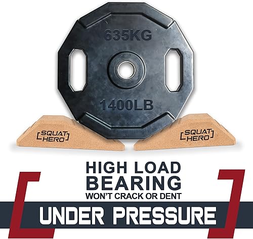 Miniatura 6 de Squat Hero, Bloque de cuña de corcho, perfecto para rodillas sobre los dedos de los pies y entrenamiento de sentadillas de profundidad completa,