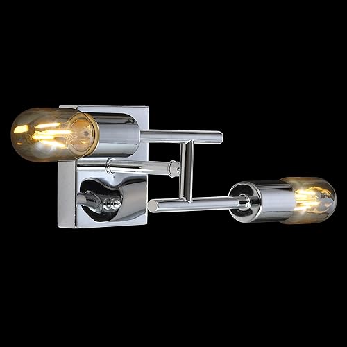 Miniatura 13 de JONATHAN Y JYL7456A Turing - Aplique de pared LED de metal de 18.7 pulgadas, 2 luces, contemporáneo, 2700 K, bombillas LED de 4 W para entrada,