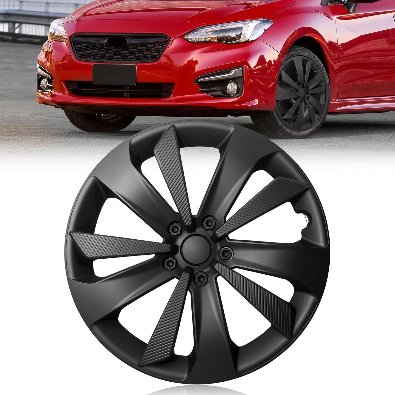 28811FL010 Impreza Hub Cap Wheel Cover Compatible with 2017-2023 Subaru Impreza Hubcap Replace OEM 28811FL02A 1 pc (Black) (Black) 2017-2023 Subaru Impreza Hubcap