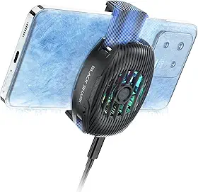 Black Shark Cooler para Celular Gamer Funcooler 5 Neo, Ventilador com Fio Leve e Silencioso para Celular com Luz Rgb, Radiador para Celular de 2,67 A 3,45" para Iphone/Android, Parafuso de Retenção