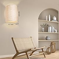 Vista 7 de Juego de dos apliques de pared a pilas, 18 colores RGB, luces de pared adhesivas con control remoto, intercambiables regulables con tela, luces