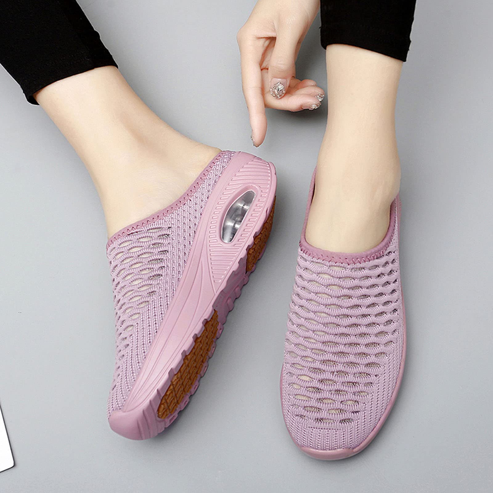 Meidiastra Damskie klapki chodaki lekka platforma z siatki pantofle kapcie buty ogrodowe buty plażowe wsuwane na co dzień trampki