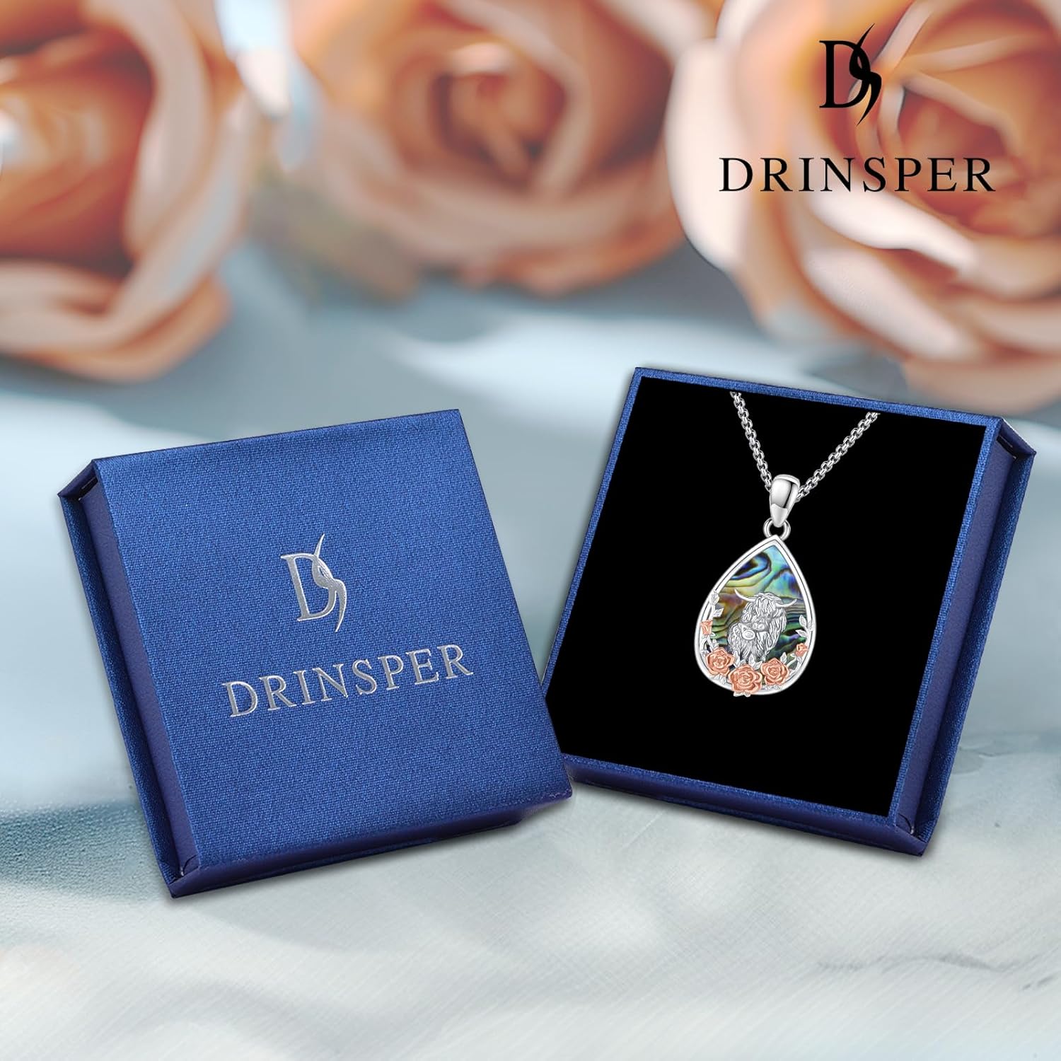 Highland Cow Necklace for Women Cows Pendant 925 Sterling Silver Cute Animal Scottish Jewelry Gifts for Mom Birthday Mother's Day Daughter Graduation Valentine's Day - Image 2