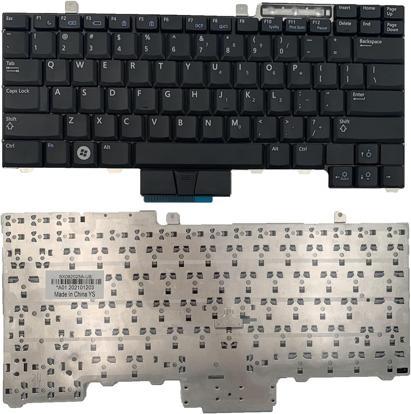 Laptop Replacement Keyboard for Dell Latutude E6400 E6410 E6500 E6510 E5410 E5510 E5400 E5500 Precision M2400 M4400 M4500（No Pointing No Backlit） New US Layout