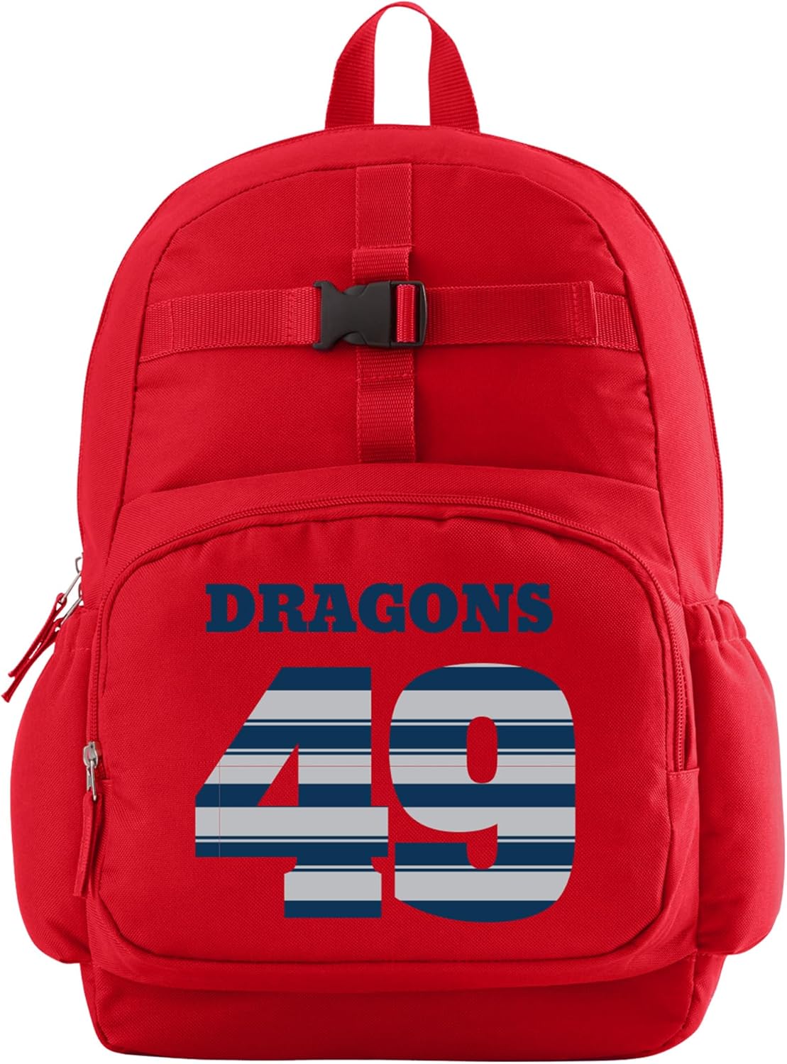 Let's Make Memories Kids Backpack for School - Personalized Back to School Supplies - Bookbag - Red - Stripes
