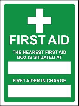 First aid signs First aid the nearest first aid box is situated at safety sign - 1.2mm rigid plastic 200mm x 150mm
