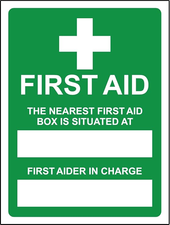 First aid signs First aid the nearest first aid box is situated at safety sign - 1.2mm rigid plastic 200mm x 150mm