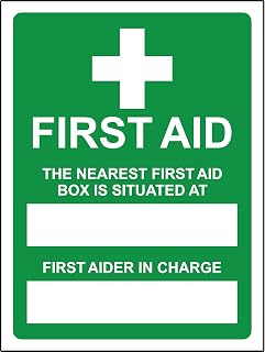 First aid signs First aid the nearest first aid box is situated at safety sign - 1.2mm rigid plastic 200mm x 150mm