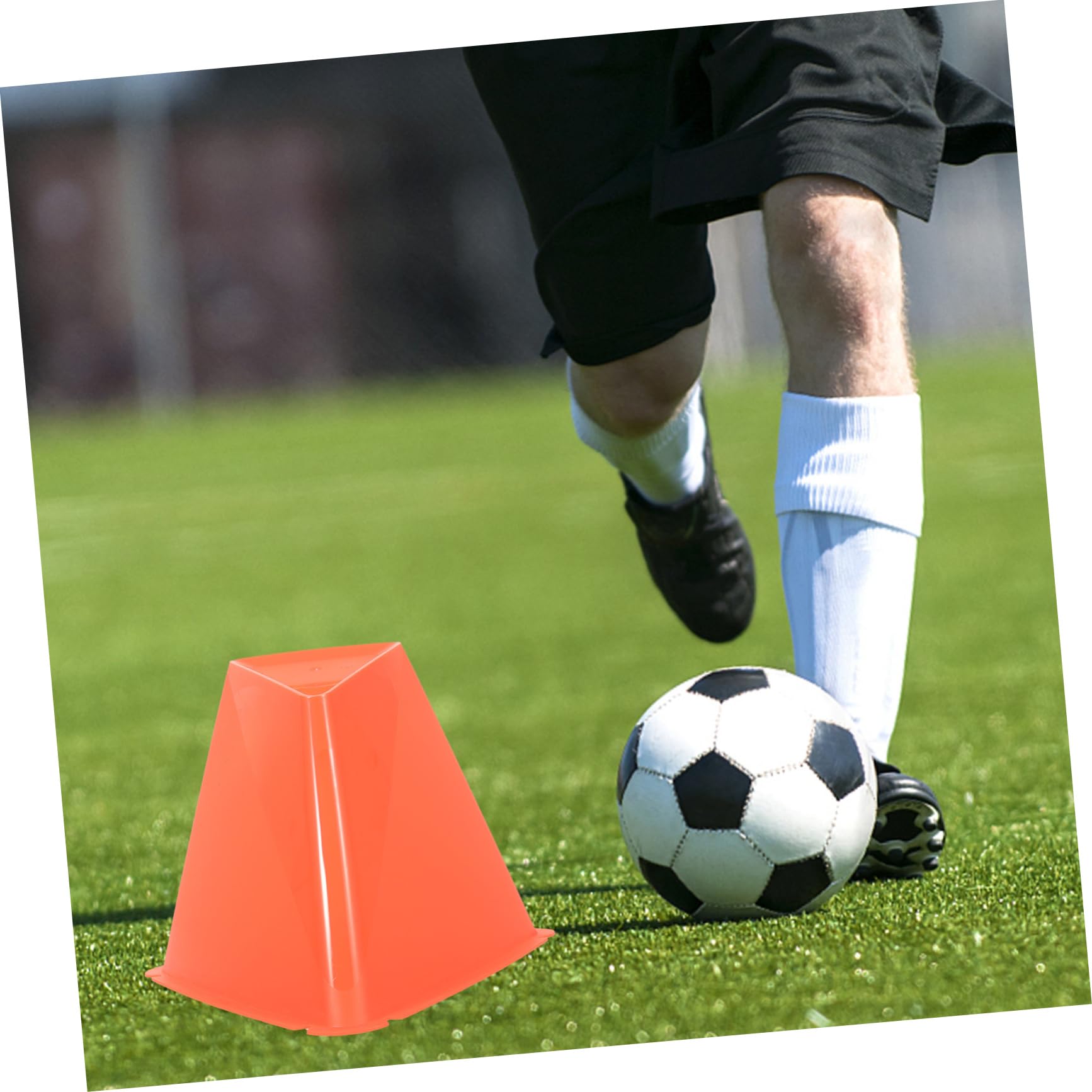 Abaodam 6-Pack Soccer Training Cones Markers Agility Hurdles Disc Cones for Football Plastic Sports Soccer Training Supplies