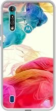 Casotec Colored Smoke Design Printed Silicon Soft TPU Back Case Cover for Motorola Moto G8 Power Lite