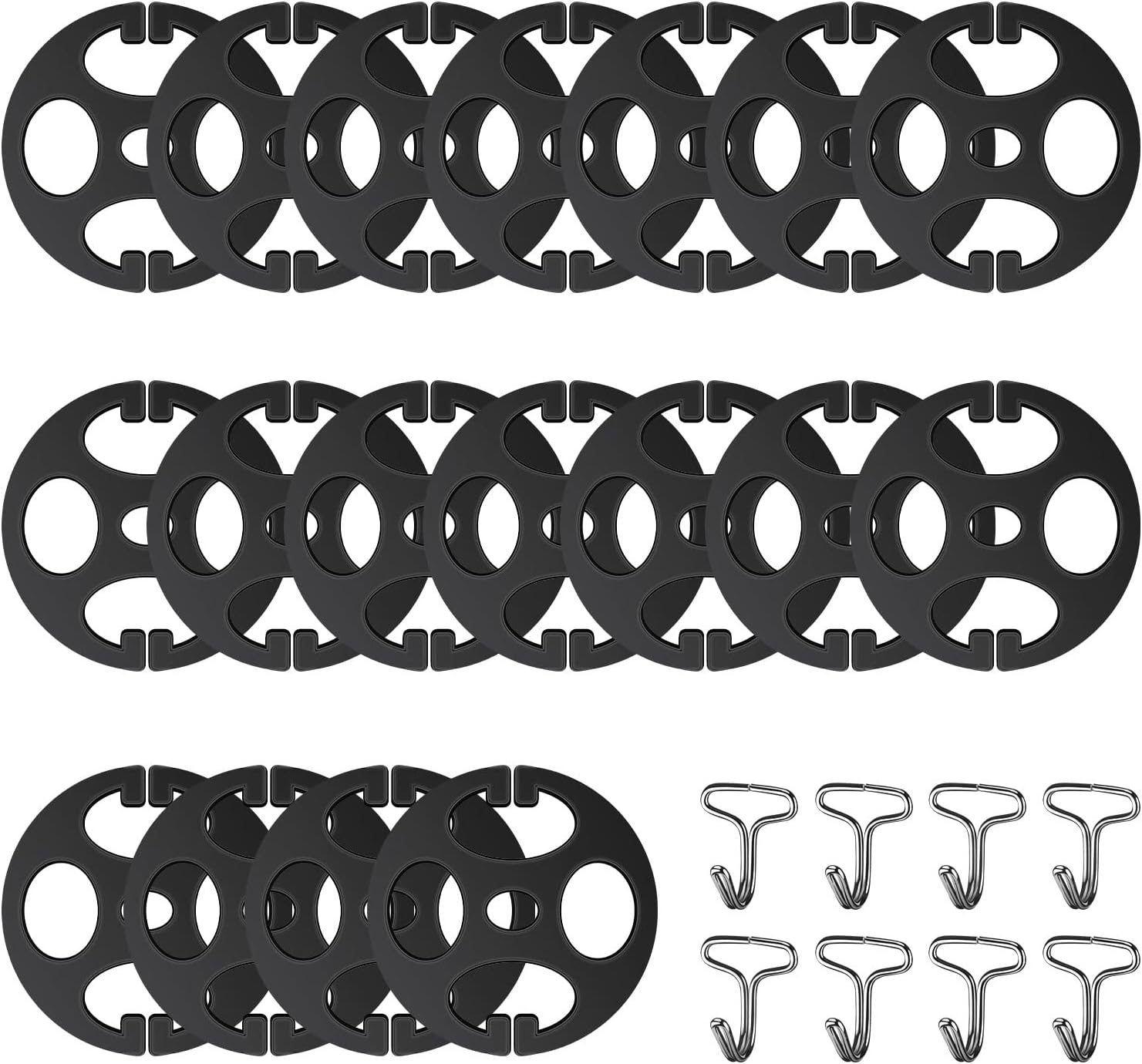 FREESOO 24pcs Car Seat Cover Accessories 18pcs Plastic