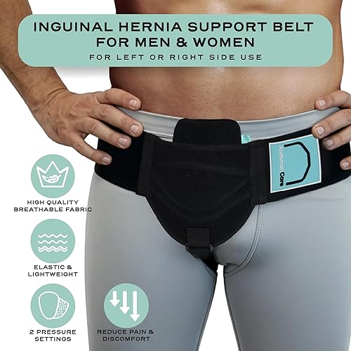 Miniatura 2 de Abdomencare Inguinal Hernia Support Belt for Men & Women with 2 Compression Pads - Hernia Belt for Men Inguinal - For Left or Right Side Inguinal