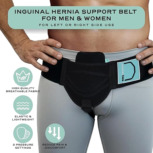 Abdomencare Faja para Hernia Inguinal Hombre Mujer con 2 Almohadillas S/M miniatura 2