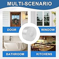 Vista 2 de Cinta transparente para sellado de ventanas 5 cm x 20 m, resistente a la intemperie, para aislamiento de corrientes de aire, sin residuos, adhesiva