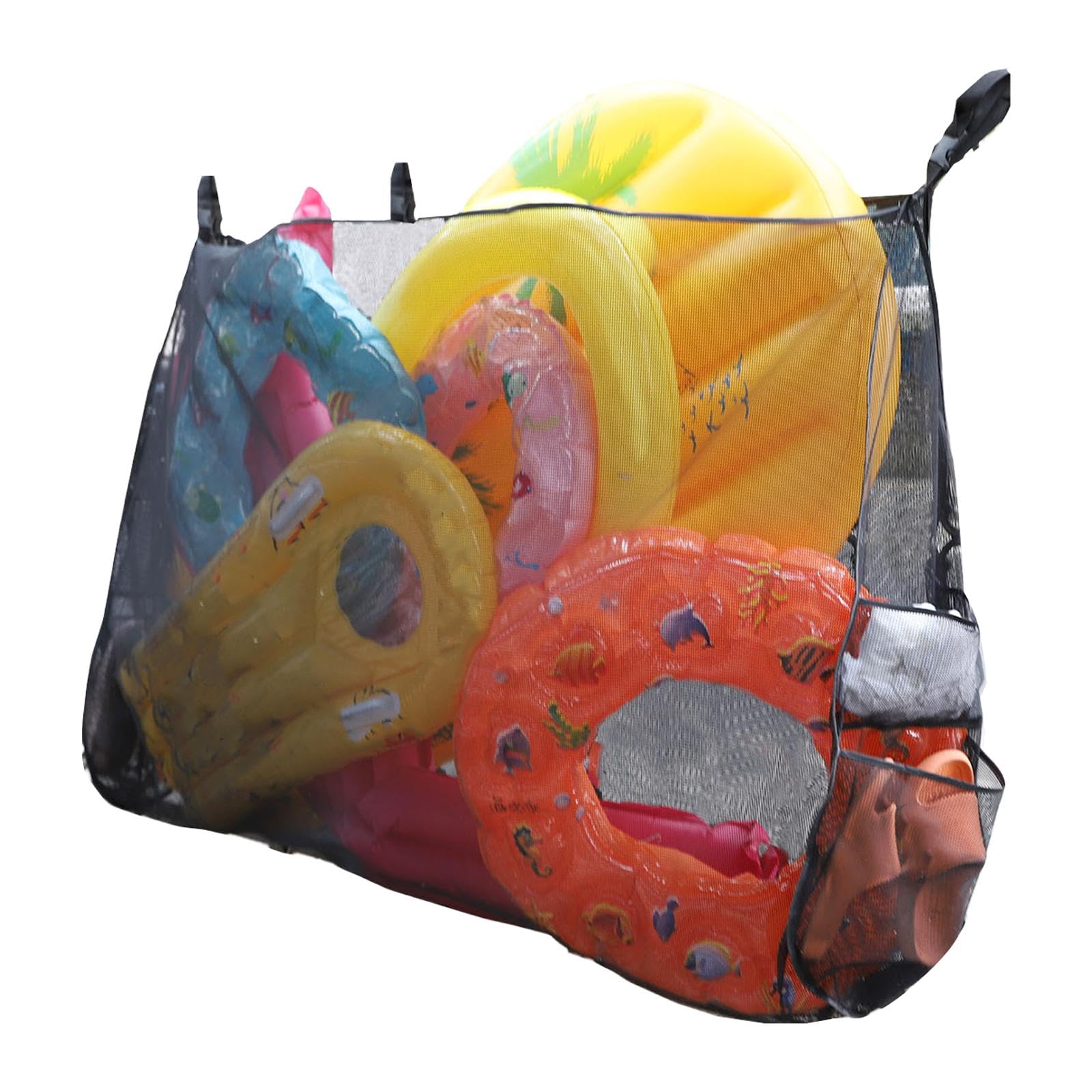 Grand Filet de Rangement Suspendu, Organisateur de Rangement pour Bouées de Piscine, Filet de Rangement pour Ballons de Basket-ball,