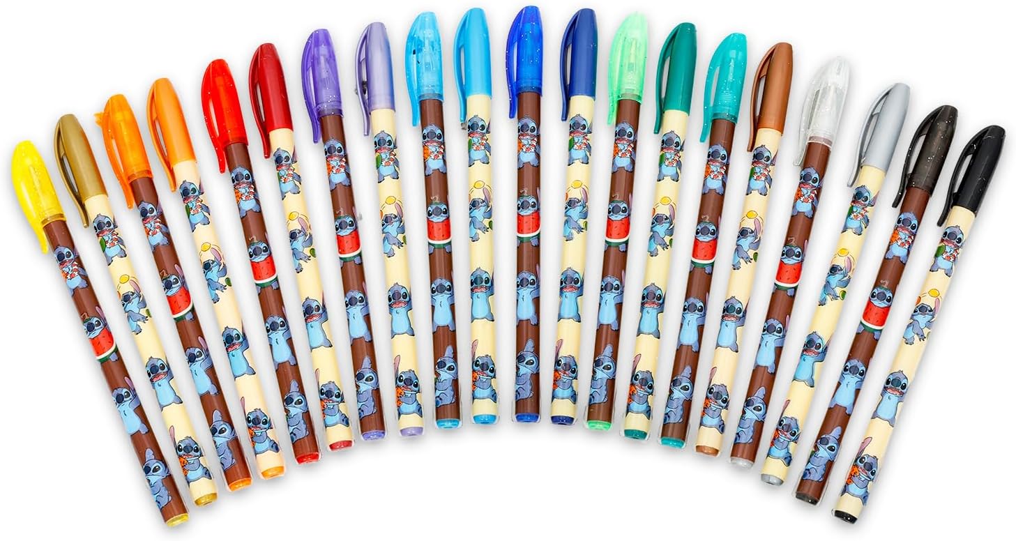 Stitch Glitter Gel Pens for Kids - Multicolor Pens 20 Pack Bundle image 2