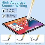 Bopomofo Stylus(5 Pcs),2-in-1 Stylus stylo pour écran tactile,Universal Styles Haute Sensibilité,Métal Barrel Disc & Conseil en caoutchouc, pas de charge, convient pour les tablettes Nintendo Switch/iPhone/ipad/Android
