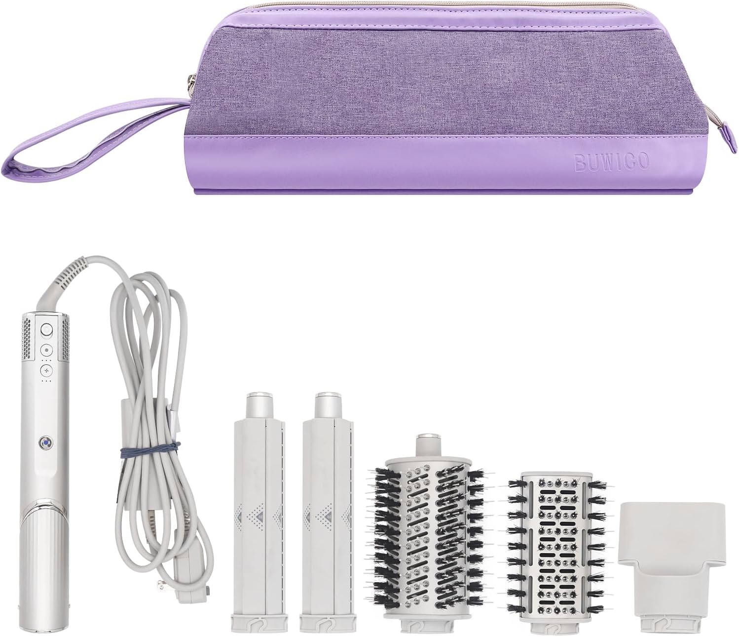 Airwrap Travel Case for Dyson/Shark Flexstyle, Travel Pouch for Complete Styler and Attachments, Travel Bag for Hair Dryer (Purple)