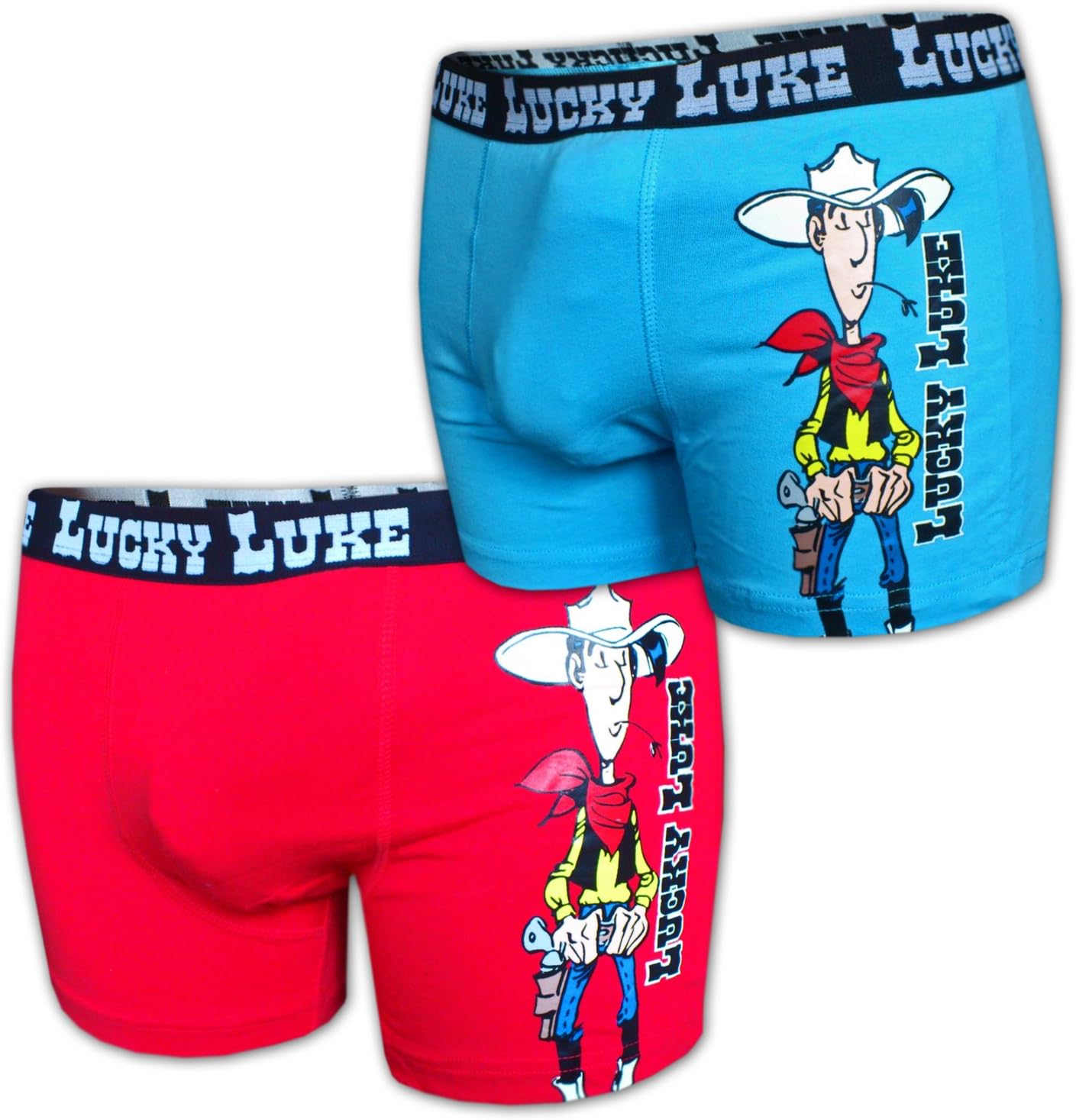 Lucky Luke Men's Boxers Multicoloured Blau Rot