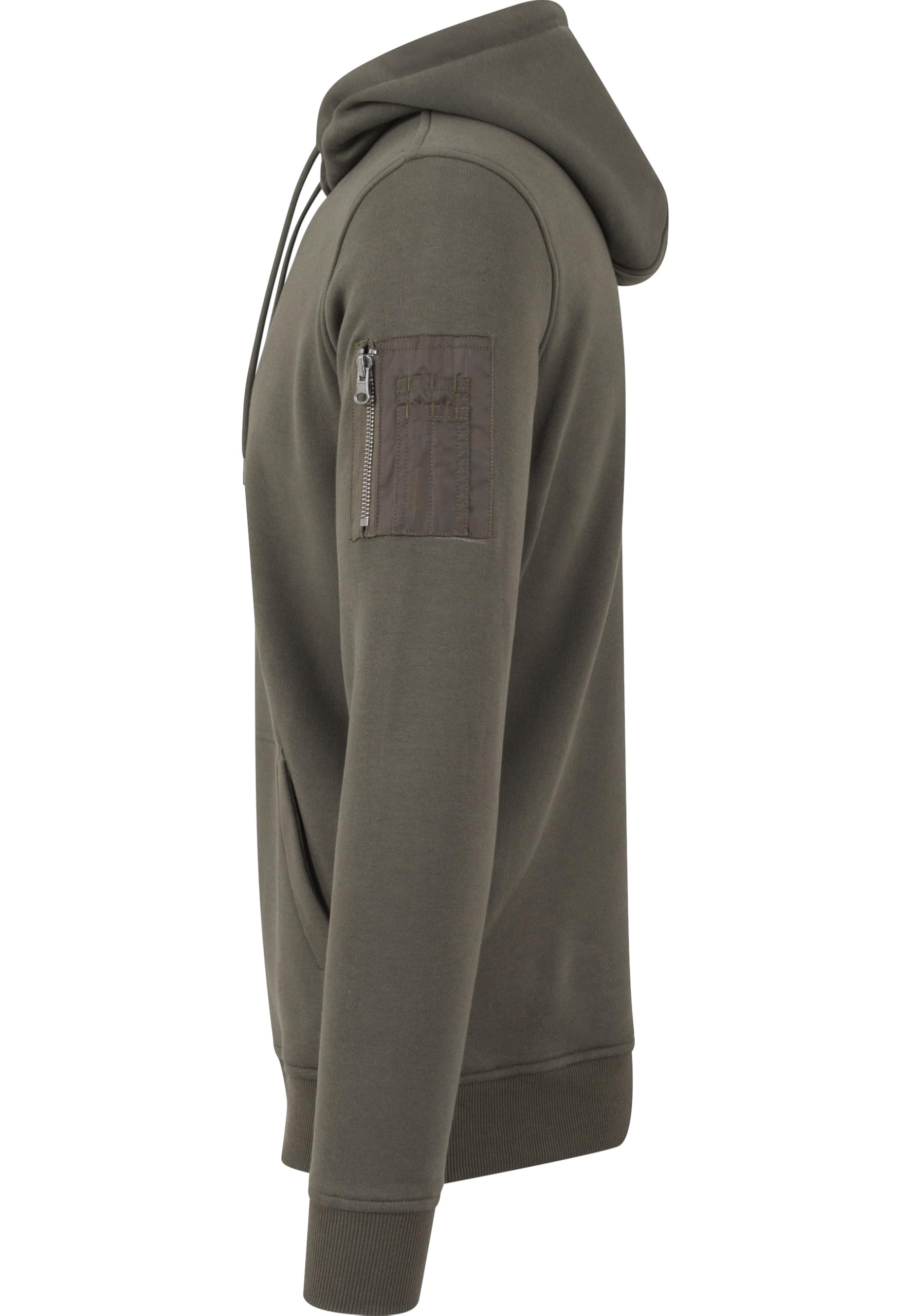 Urban Classics Męska bluza z kapturem Bomber, zielony (oliwka 176), M