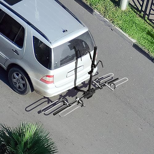 Miniatura 9 de Goplus Portabicicletas de montaje en enganche, plegable para 2 bicicletas estilo plataforma para MTB, Ebike, carretera y bicicleta estándar,