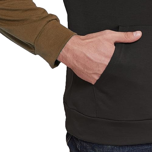 Miniatura 7 de H HYFOL Sudadera con capucha de poliéster con estampado patriótico de la bandera de Estados Unidos para hombre, sudaderas de manga larga raglán con