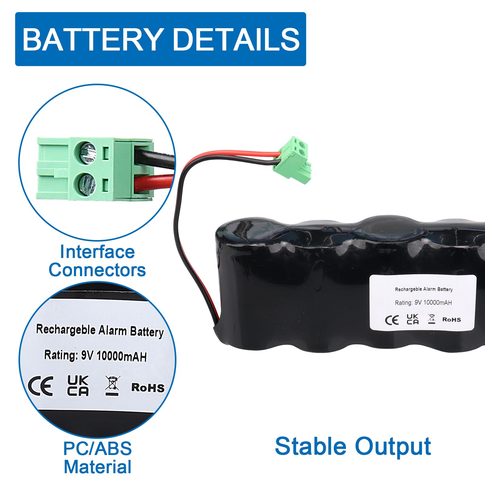 BPX Batterie compatible avec Delta Dore SEFRX 6416204, compatible avec sirène extérieure SEFRX, Tyxal SIRX, SEFX, SERX, SEFRX, Syderal SE Sirene, BPX 6416204, BAT 16204, 1285001,6401021