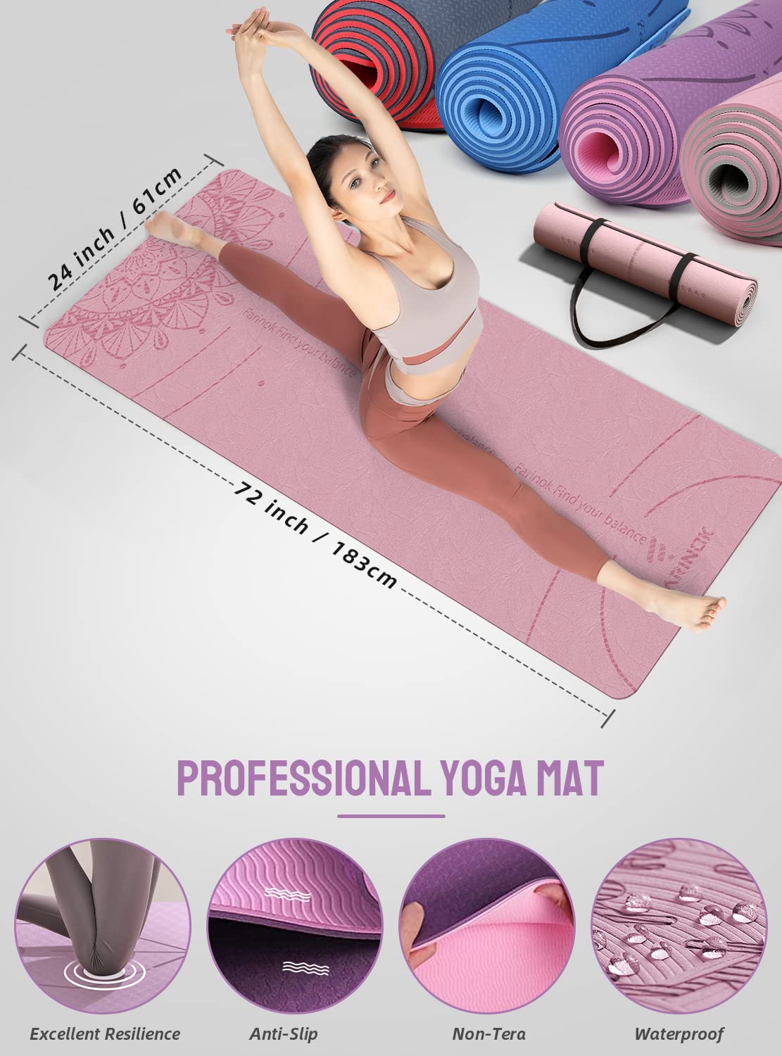 Mat Set Equilibrio de Yoga, Unisex