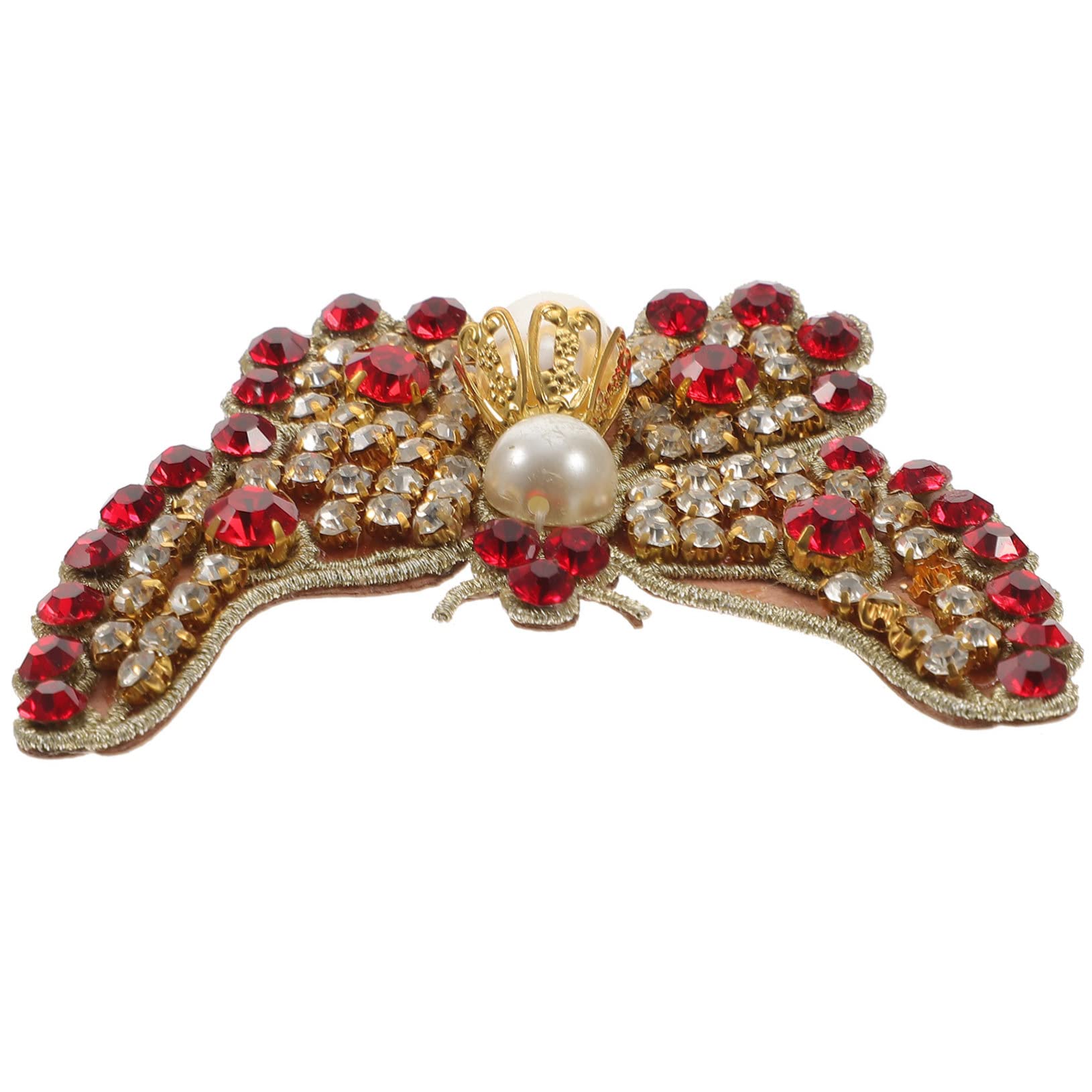 5pezzi Decorative Rhinestone Butterfly Patch Toppe Termoadesive Per Scarpe e Abbigliamento Applique Per Matrimonio e Decorazioni Fashion