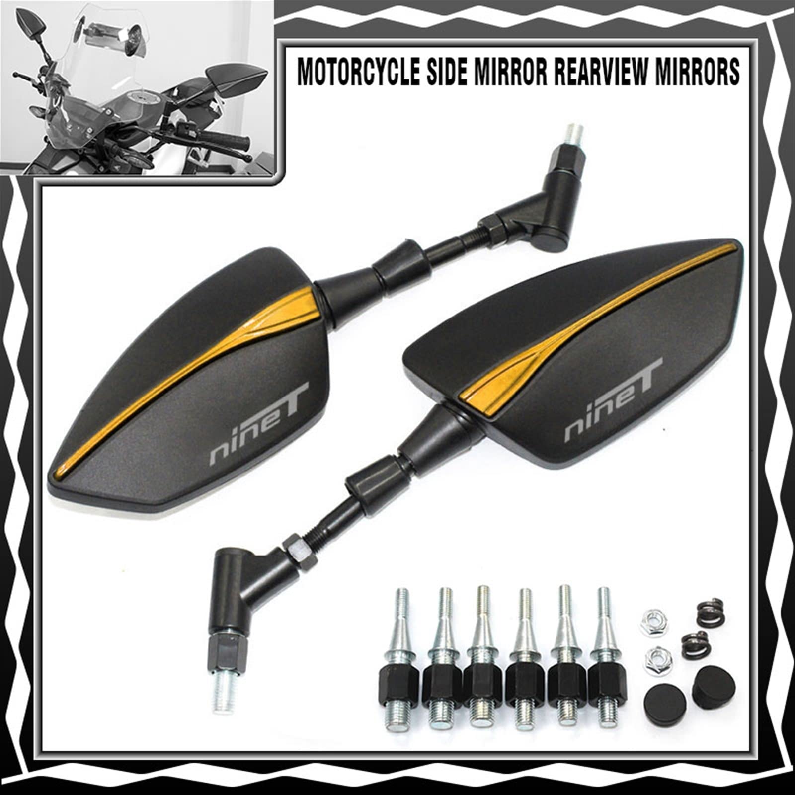 BMW 純正 RnineT バックミラー左右セット Amazon | オートバイリアビューハンドルバーエンドサイドバック