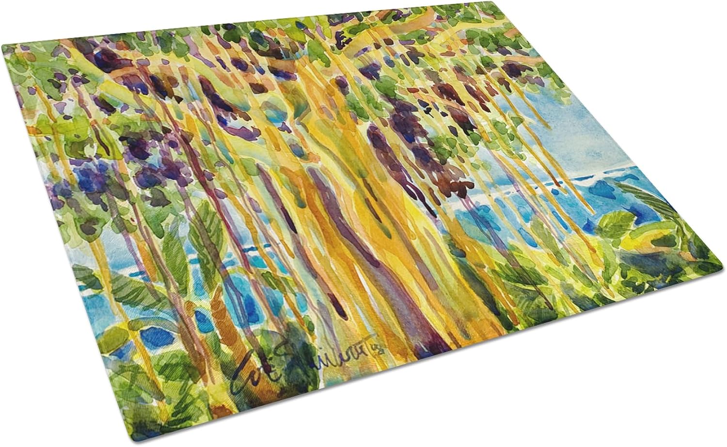 Caroline's Treasures 6032LCB Seaside Beach Cottage Glass Cutting Board Large Decorative Tempered Glass Kitchen Cutting and Serving Board Large Size Chopping Board image 4