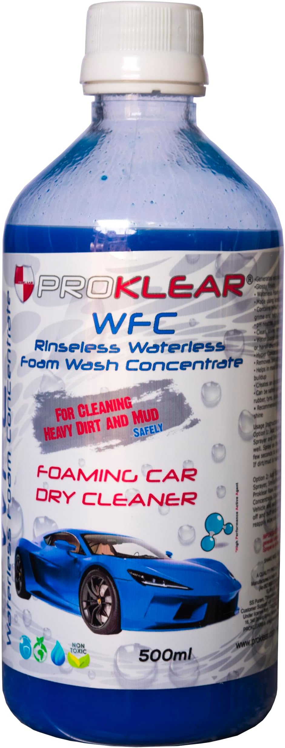WFC Rinseless Waterless Foam Wash Concentrate, 500Ml