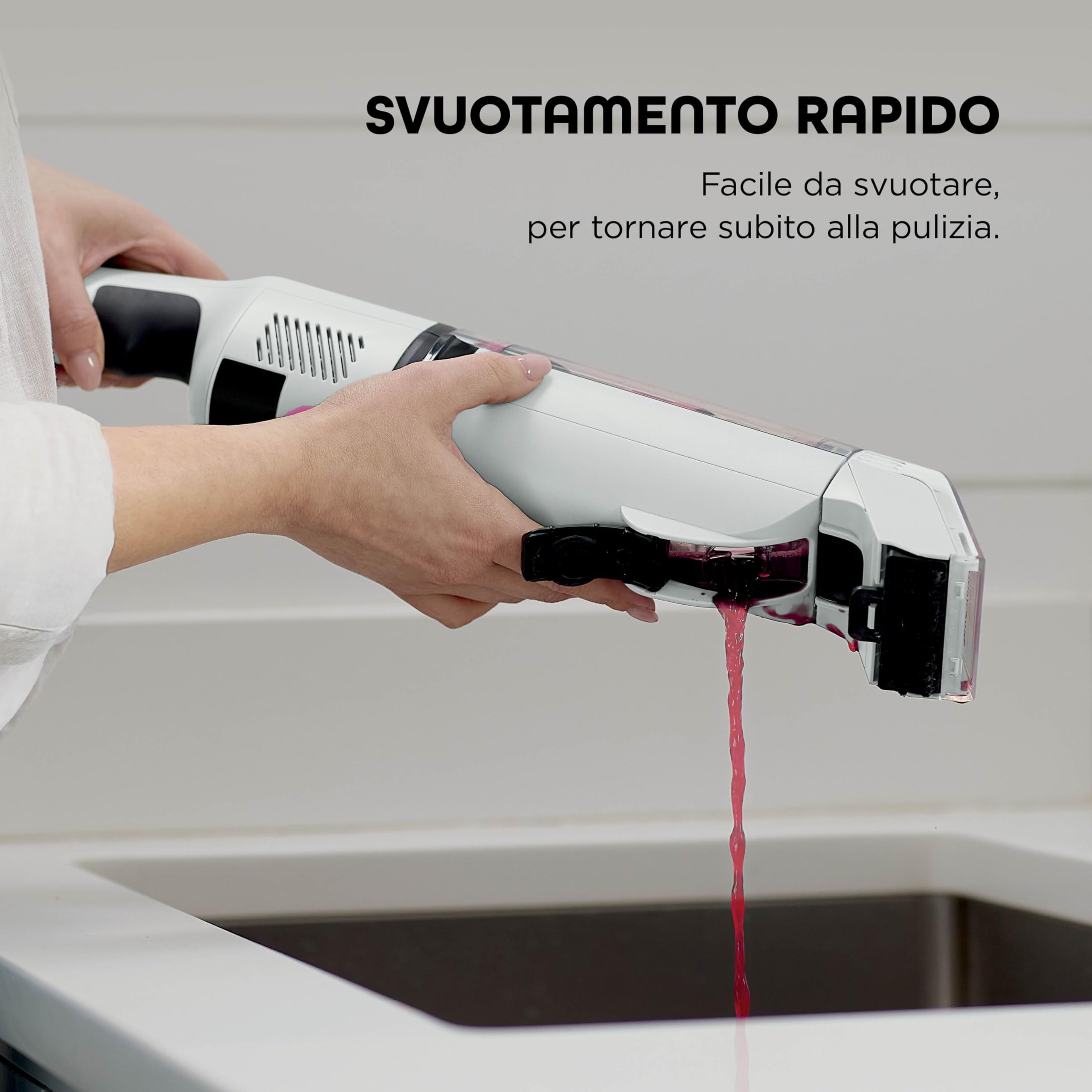 Shark StainForce Pulitore elettrico senza filo leggero, Elimina macchie e odori da tappeti, moquette, tappezzeria, scale, auto. Con cestello di stoccaggio, accessori e soluzione detergente, HX100EUT