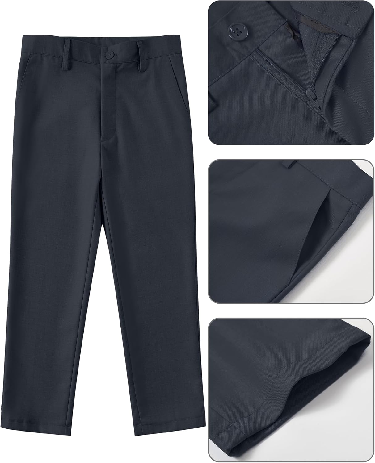 Boys Suit for Kids Tuxedo Vest and Pants Set with Shirt Tie and Bowtie Formal Dresswear - Image 5