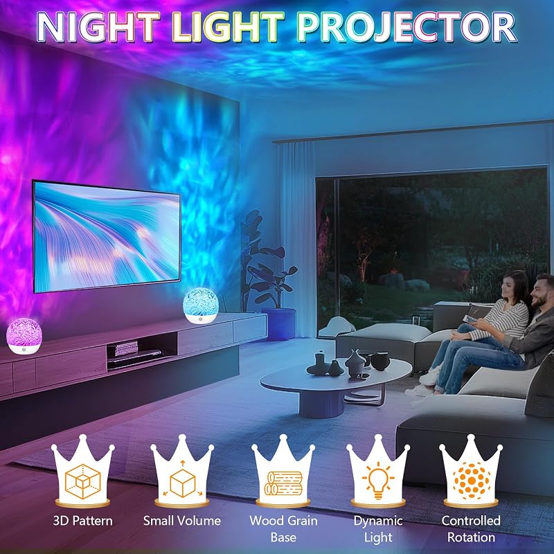 Yizemay LED Csillagos Égbolt Projektor - RGB Aurora Északi Fény Vetítő, Galaxis Éjszakai Fény, Gyerekszoba Dekoráció, Színváltós Hangulatvil