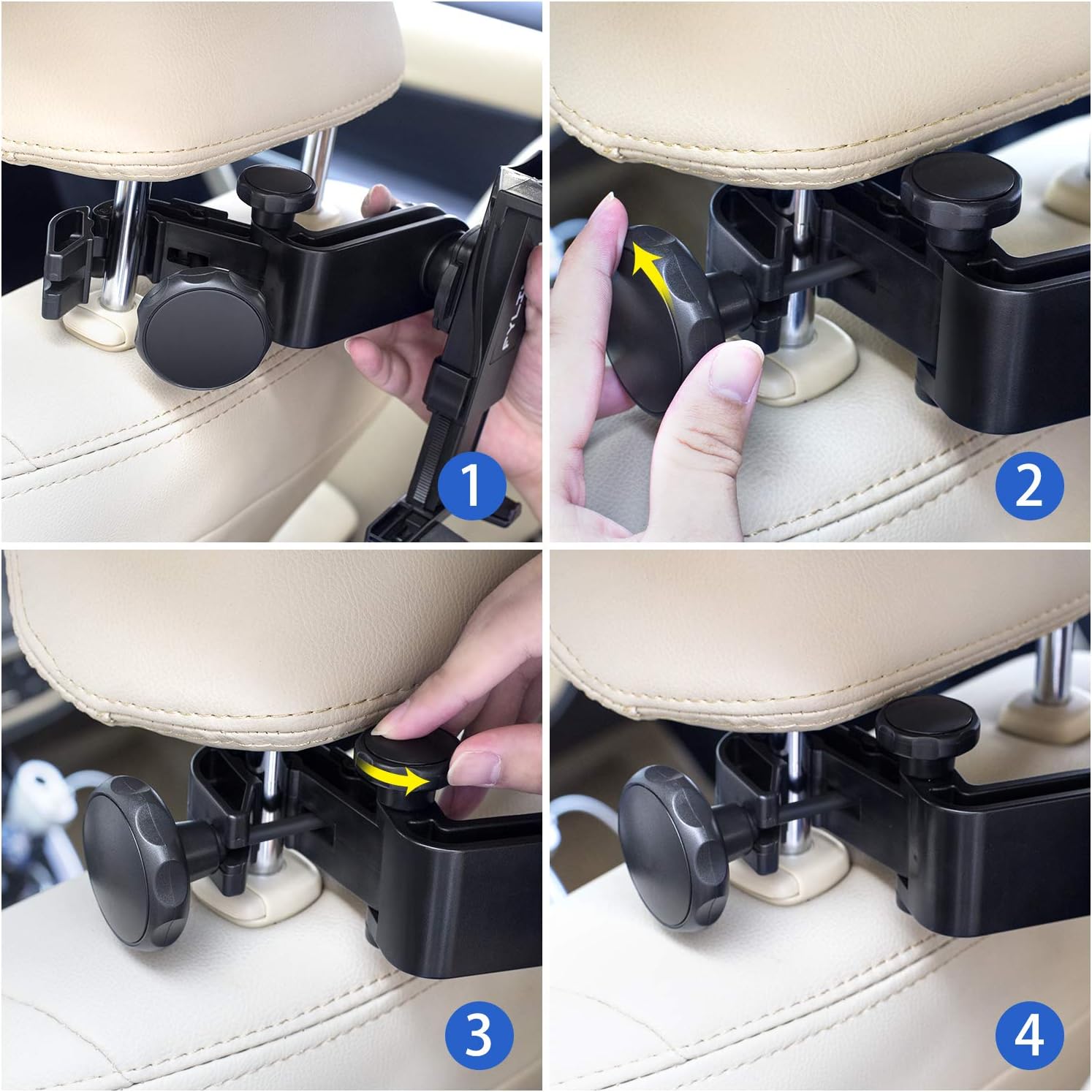 Amazon Fylina タブレットホルダー ヘッドレスト取付用 車後部座席用 360度回転式 しっかり固定 吸盤付 4 3 11 6インチ ポータブルdvdプレーヤー Ipad 2 3 4 Mini等対応 Fylina 家電 カメラ